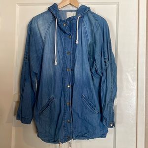 Lightweight denim hoodie